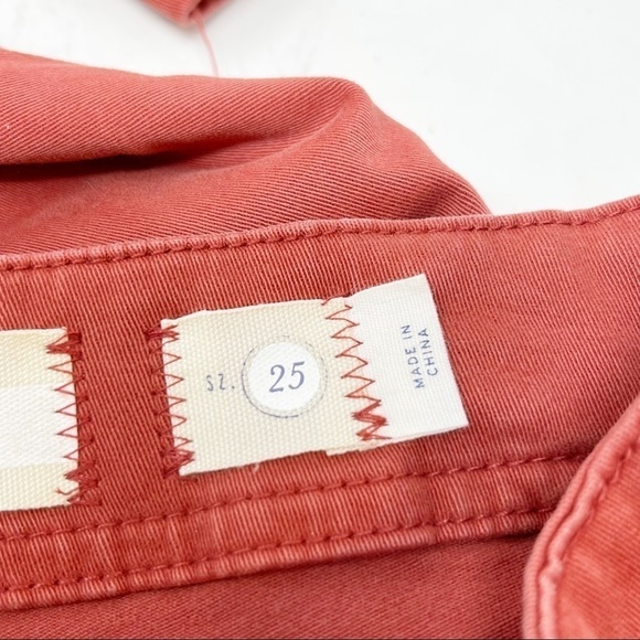 HEI HEI ANTHROPOLOGIE Women’s Red SLIM UTILITY CARGO PANTS 29” Inseam Size 25 - Picture 7 of 10